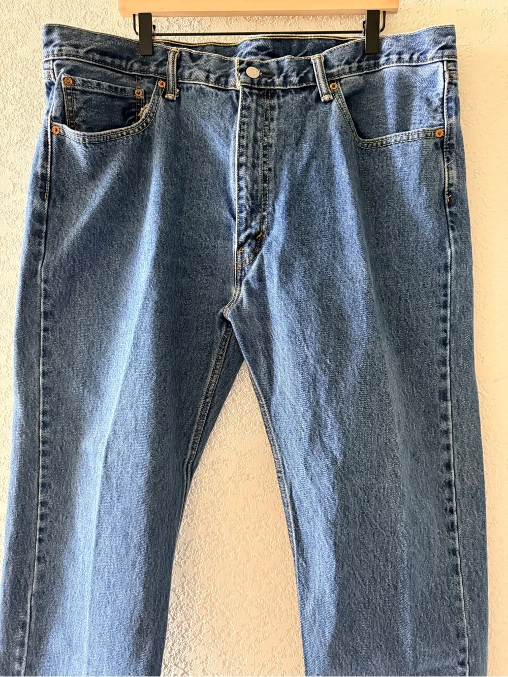 LEVIS Men’s 505 Denim Straight Jeans 100% Cotton Size 42X30